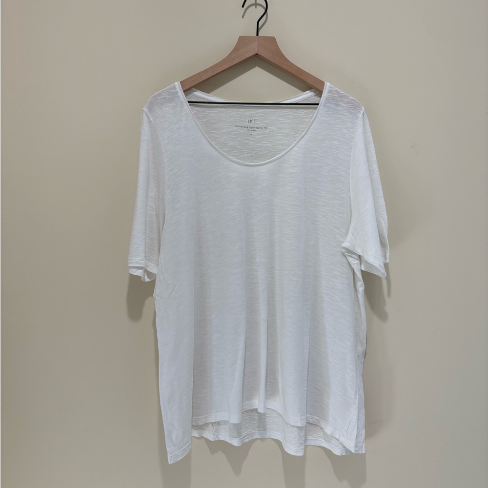 J.Jill Cotton Slub Elbow Tee - Picture 2 of 5